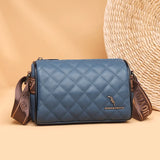 Solid Leather Shoulder Crossbody Bag For Women