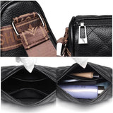 Solid Leather Shoulder Crossbody Bag For Women