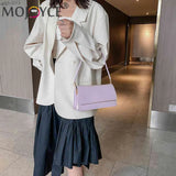 Solid Handbag Women Portable TOTES PU Leather Phone Bags