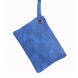 Leather Envelope Clutch Bag for Women Evening Zipper Handbag