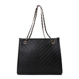 Women's Chain Strap PU Leather Shoulder Bag Square Crossbody Purses