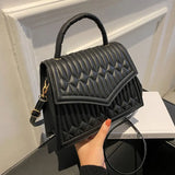 High PU Leather Women Shoulder Bag Retro Square Crossbody Bag