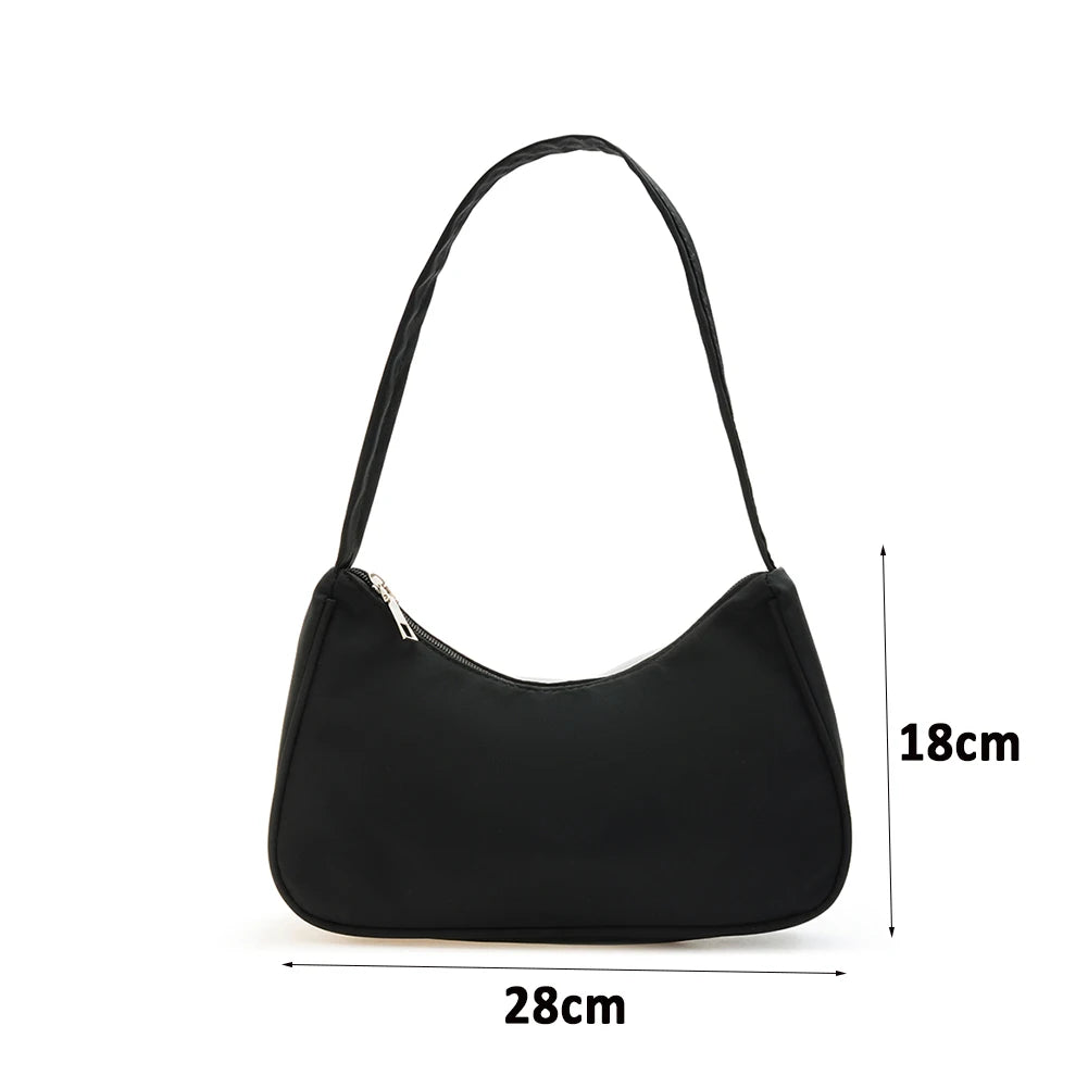 Retro Nylon Women Hobos Shoulder Bag Vintage Handbag