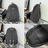 Solid Canvas Backpack for College Students Girls Travel Laptop Bag