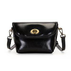 Wax Leather Women Shoulder Crossbody Bag 2022