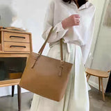 Retro Square Handbag for Women, Solid PU Zipper Bag