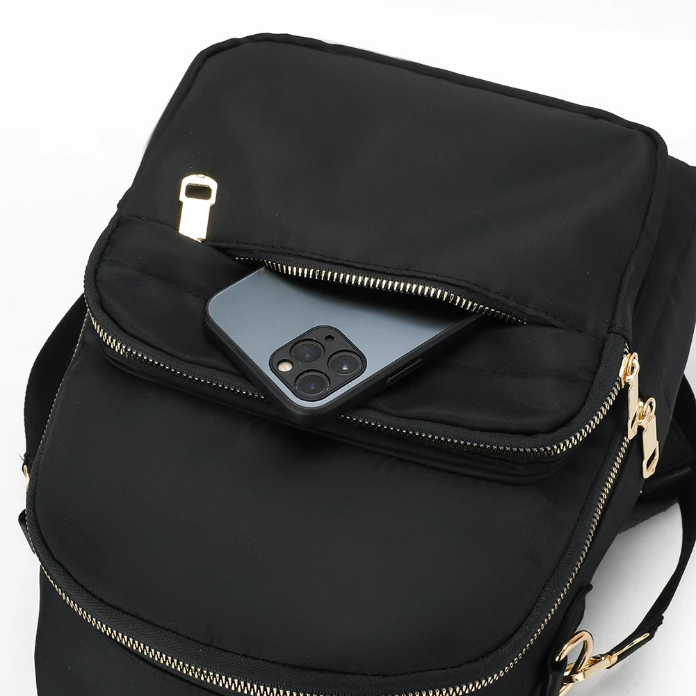 Large Capacity Waterproof Nylon Backpack for College Students