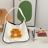 Plush Bear Shoulder Bag Women Casual Handbag Yellow Pink