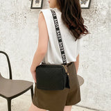 Leather Woven Crossbody Bag for Women, Stylish Shoulder Purse