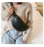 Solid Shoulder Bags Chest Bag Female Handbags PU Leather Bags Waist
