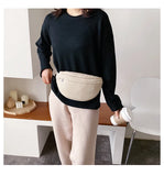 Solid Shoulder Bags Chest Bag Female Handbags PU Leather Bags Waist
