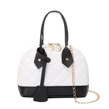 Leather Woven Crossbody Bag for Women