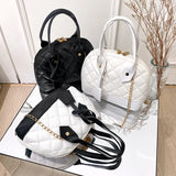 Leather Woven Crossbody Bag for Women