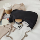 Solid Shoulder Purse Women Underarm Bag Ladies Top-handle Clutches