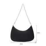 Solid Shoulder Purse Women Underarm Bag Ladies Top-handle Clutches