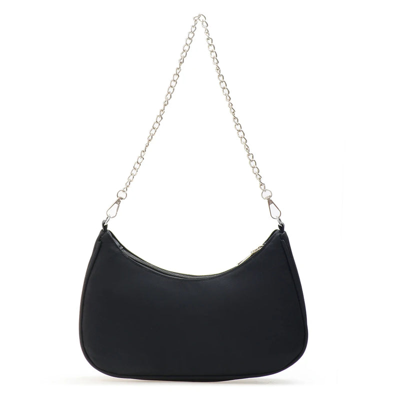 Solid Shoulder Purse Women Underarm Bag Ladies Top-handle Clutches