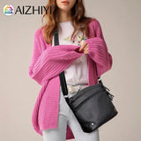 Soft Leather Multi-pocket Messenger Shoulder Tote Bag Large Capacity