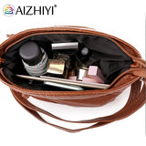 Soft Leather Multi-pocket Messenger Shoulder Tote Bag Large Capacity