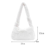 Plush Soft Underarm Bag Women Fluffy Handbag Satchels