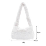 Plush Soft Shoulder Bag Women Fluffy Handbag Lady Travel Purse