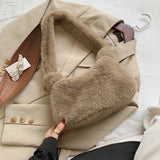 Plush Soft Shoulder Bag Women Fluffy Handbag Lady Travel Purse