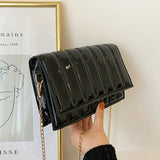 Small Chain Crossbody Bag PU Leather Shoulder Bag Summer Square Bag