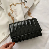Small Chain Crossbody Bag PU Leather Shoulder Bag Summer Square Bag