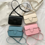 Small Square Bag Pu Leather Shoulder Bag Ladies Crossbody Bag