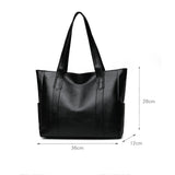 Solid Top-handle Bag PU Leather Shoulder Bags Satchel Street Handbag
