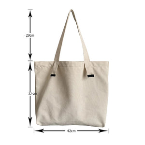 Eco-Friendly Foldable Canvas Tote Bag Beige
