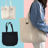 Eco-Friendly Foldable Canvas Tote Bag Beige