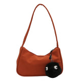 Nylon Shoulder Purse Zipper Street Commuter Clutch Small Bag Women