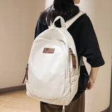 Solid Women Backpack College Student Bag School Bag For Teenage Girls Laptop