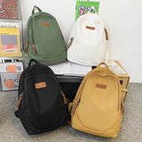 Solid Women Backpack College Student Bag School Bag For Teenage Girls Laptop