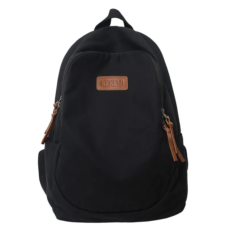 Solid Women Backpack College Student Bag School Bag For Teenage Girls Laptop