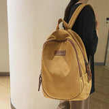 Solid Women Backpack College Student Bag School Bag For Teenage Girls Laptop