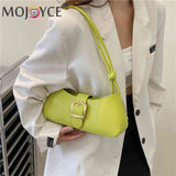 Solid Women Underarm Bags Pu Leather Shoulder Handbags