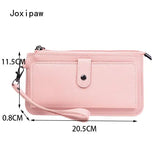 Women's PU Leather Long Wallet Large Capacity Zipper Purse