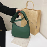 Solid Zipper Shoulder Bag Women Purse Crossbody Bags Retro Nylon Dumpling Bags