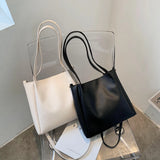 Solid Crossbody Bags Women Large Capacity Totes PU Shoulder Handbag