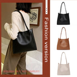 Solid Crossbody Bags Women Large Capacity Totes PU Shoulder Handbag