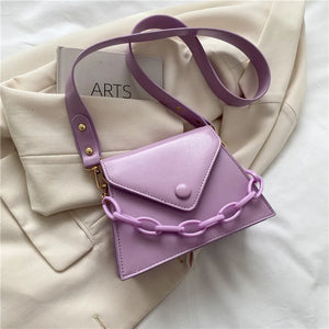 Solid Women Shoulder Bag Chain Ladies Handbags And Purse