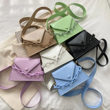 Solid Women Shoulder Bag Chain Ladies Handbags And Purse