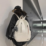 Solid Women's Backpack Bags Large Capacity Outdoor Travel Schoolbags