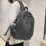 Solid Women's Backpack Bags Large Capacity Outdoor Travel Schoolbags