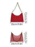 Plaid PU Leather Shoulder Bag Zipper Handbags Casual Texture Shopping Bags