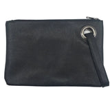 Solid Leather Envelope Clutch Bag for Women Evening Handbag