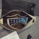 Vintage Leather Envelope Clutch Bag for Women
