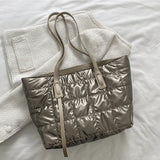 Soft Nylon Ladies Handbags Casual Tote Bags For Women Plaid Top-handle Bag
