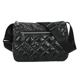 Winter Nylon Crossbody Bag Lady Quilted Padded Bags Female Fluffy Shopper Tote